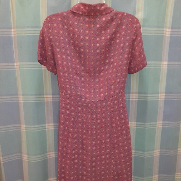 Eddie Bauer Dress Sz 2/4 * Red & Purple * Y2K * Short Flippy * Elegant Details * - Picture 8 of 10